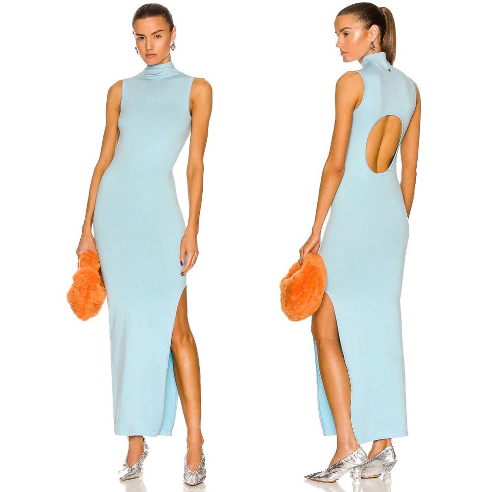 Simon Miller Novo Maxi Dress in Clear Blue Sundress Cutout XS / S